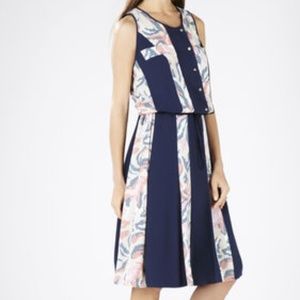 NWOT BCBG Multi-color Shift Midi Dress XS
